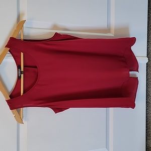 Express Split Back Tank - Dark Red